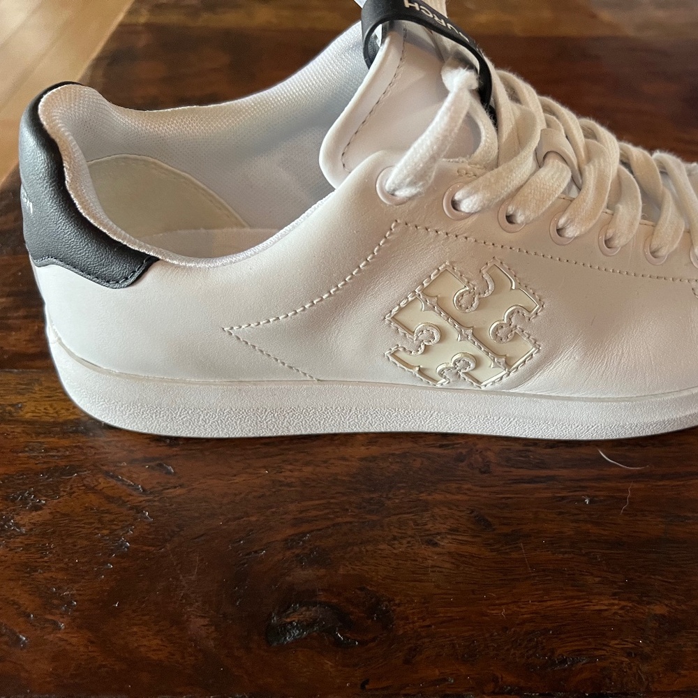 Tory Burch white and navy sneakers